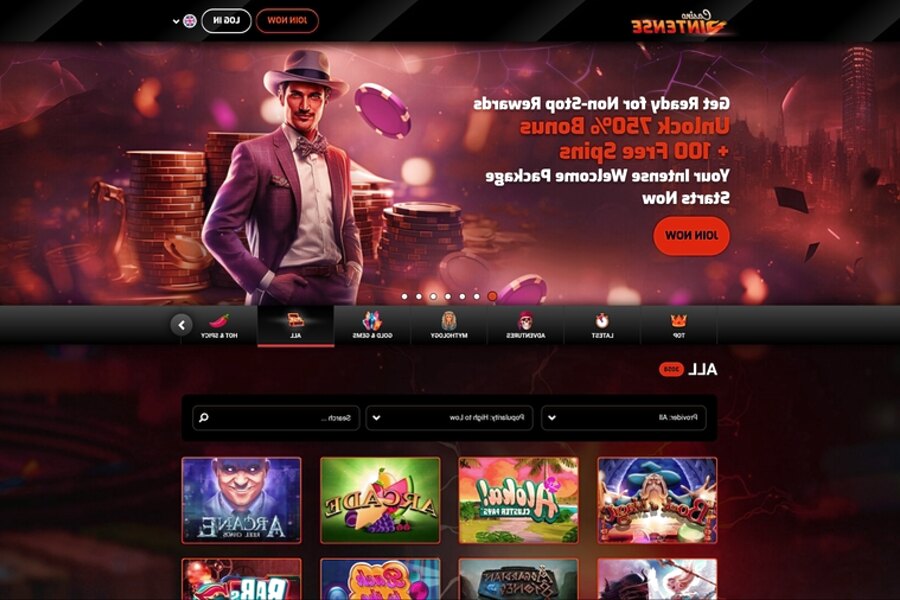 Intense Casino - Inscription facile et rapide